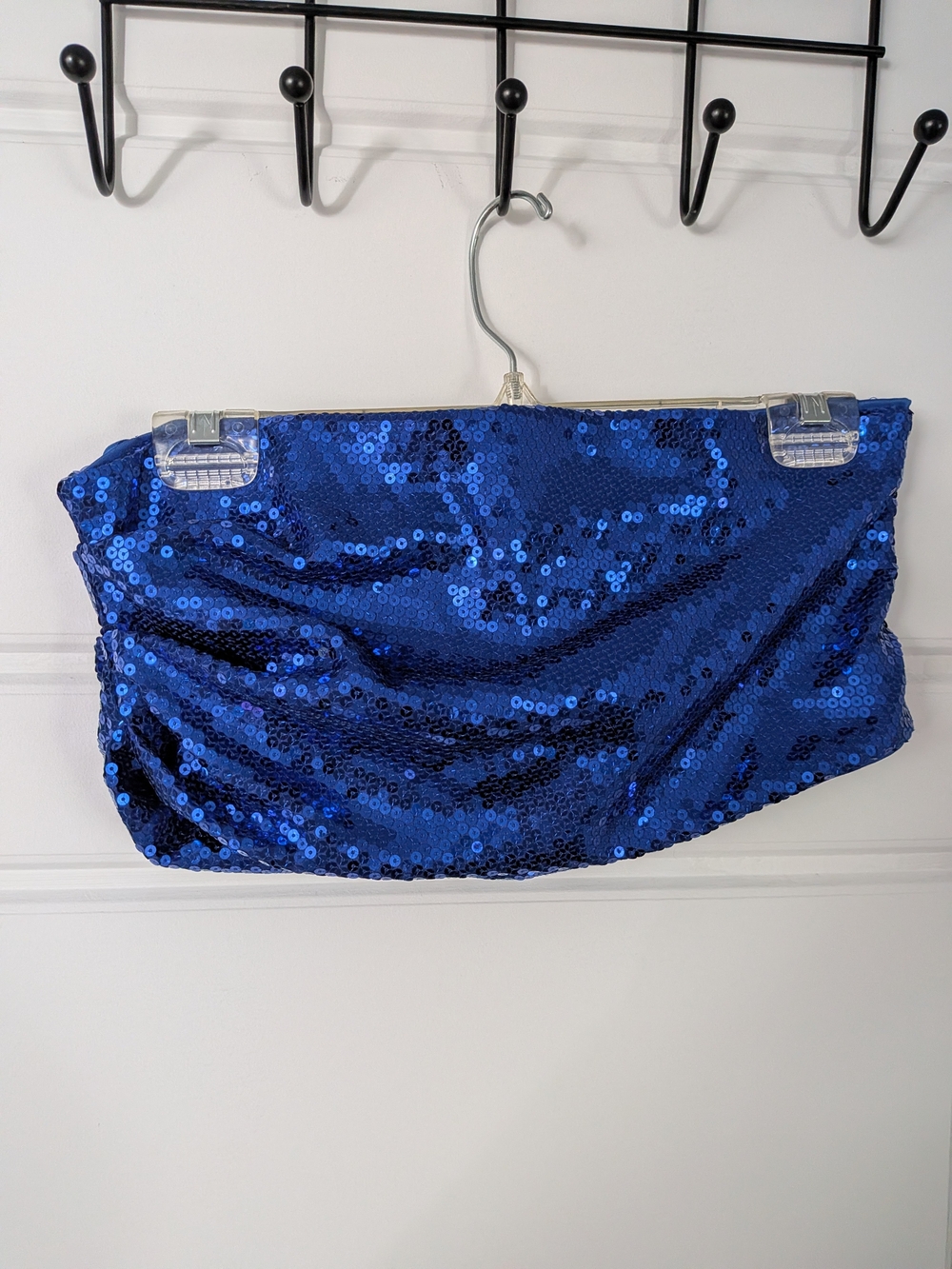 ASOS Blue Sequin Crop Top